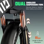 TST Electric Bike, 4.0 Fat Tire Foldable Ebike, 48V 13Ah Battery, 750W Electric Commuter Bicycle with LCD, 20" One-Step Folding Electric City Bike for Men Women, Black - Image 5